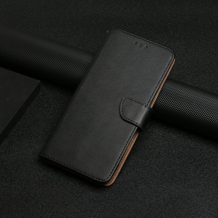 For Google Pixel 9 HT02 Genuine Leather Fingerprint-proof Flip Phone Case(Black) - Google Cases by PMC TechLife | Online Shopping South Africa | PMC TechLife | Buy Now Pay Later Mobicred