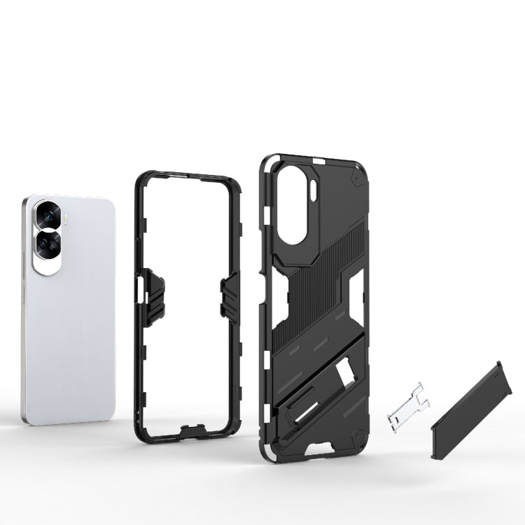 For Honor 90 Lite 5G Global Punk Armor 2 in 1 PC + TPU Phone Case with Holder(Green) - Honor Cases by PMC TechLife | Online Shopping South Africa | PMC TechLife | Buy Now Pay Later Mobicred