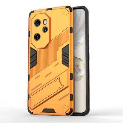 For Honor 100 Pro 5G Punk Armor 2 in 1 PC + TPU Phone Case with Holder(Orange) - Honor Cases by PMC Jewellery | Online Shopping South Africa | PMC Jewellery | Buy Now Pay Later Mobicred