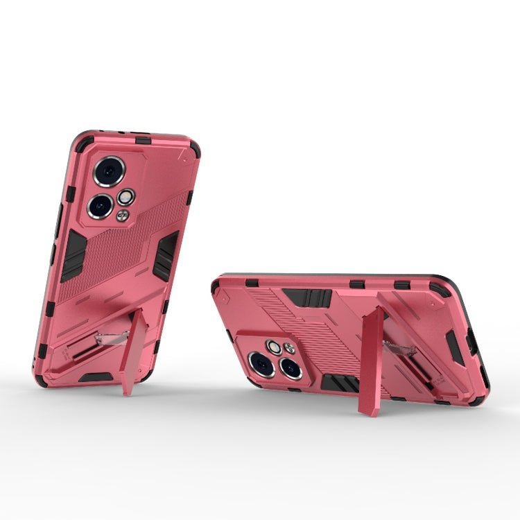 For Honor 90 GT 5G Punk Armor 2 in 1 PC + TPU Phone Case with Holder(Light Red) - Honor Cases by PMC TechLife | Online Shopping South Africa | PMC TechLife | Buy Now Pay Later Mobicred