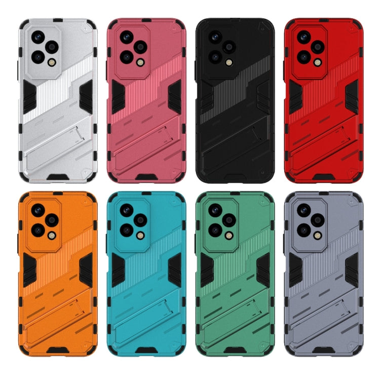 For Honor 200 Lite Global Punk Armor 2 in 1 PC + TPU Phone Case with Holder(Green) - Honor Cases by PMC TechLife | Online Shopping South Africa | PMC TechLife | Buy Now Pay Later Mobicred