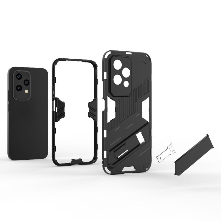 For Honor 200 Lite Global Punk Armor 2 in 1 PC + TPU Phone Case with Holder(White) - Honor Cases by PMC TechLife | Online Shopping South Africa | PMC TechLife | Buy Now Pay Later Mobicred