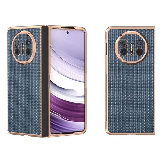 For Huawei Mate X5 Genuine Leather Luxury Series Nano Plating Phone Case(Royal Blue) - Huawei Cases by PMC Jewellery | Online Shopping South Africa | PMC Jewellery | Buy Now Pay Later Mobicred