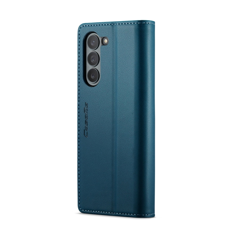 For Samsung Galaxy Z Fold6 5G CaseMe 023 Butterfly Buckle Litchi Texture RFID Anti-theft Leather Phone Case(Blue) - Galaxy Z Fold6 5G Cases by CaseMe | Online Shopping South Africa | PMC Jewellery | Buy Now Pay Later Mobicred