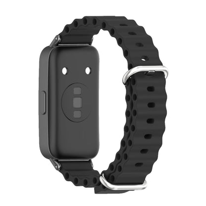 For Huawei Band 8 Mijobs Marine Silicone Breathable Watch Band(Black) - Watch Bands by MIJOBS | Online Shopping South Africa | PMC Jewellery