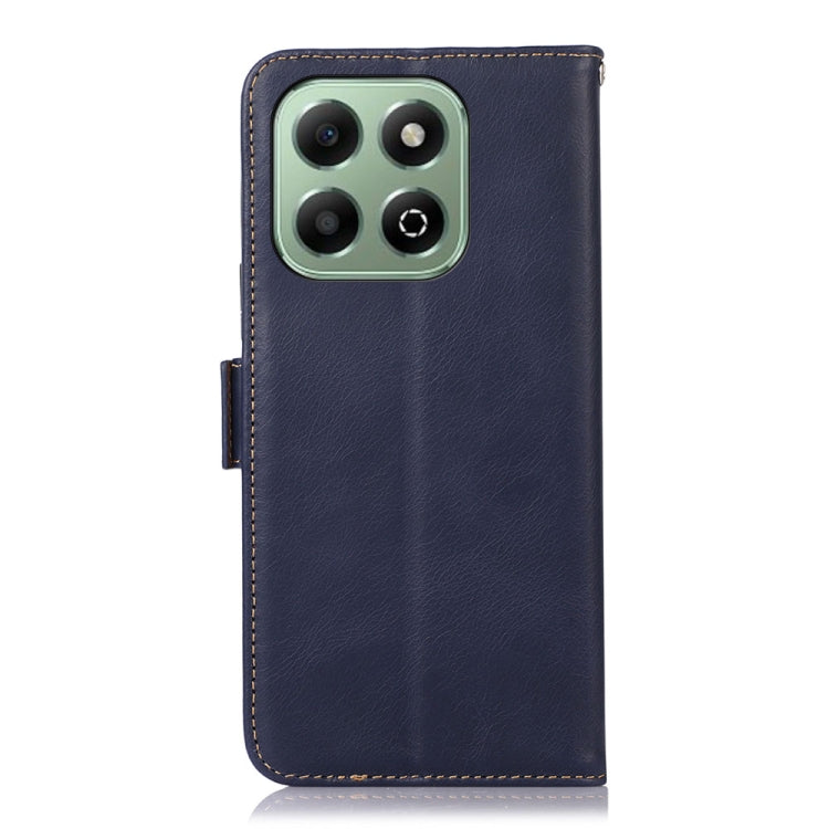 For Honor X6b Crazy Horse Top Layer Cowhide Leather Phone Case(Blue) - Honor Cases by PMC TechLife | Online Shopping South Africa | PMC TechLife | Buy Now Pay Later Mobicred