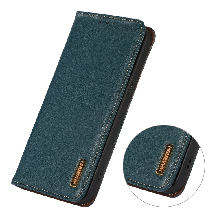 For Honor 90 KHAZNEH Nappa Top Layer Cowhide Leather Phone Case(Green) - Honor Cases by PMC TechLife | Online Shopping South Africa | PMC TechLife | Buy Now Pay Later Mobicred