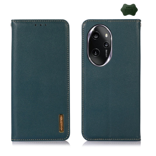 For Honor 100 Pro KHAZNEH Nappa Top Layer Cowhide Leather Phone Case(Green) - Honor Cases by PMC Jewellery | Online Shopping South Africa | PMC Jewellery | Buy Now Pay Later Mobicred