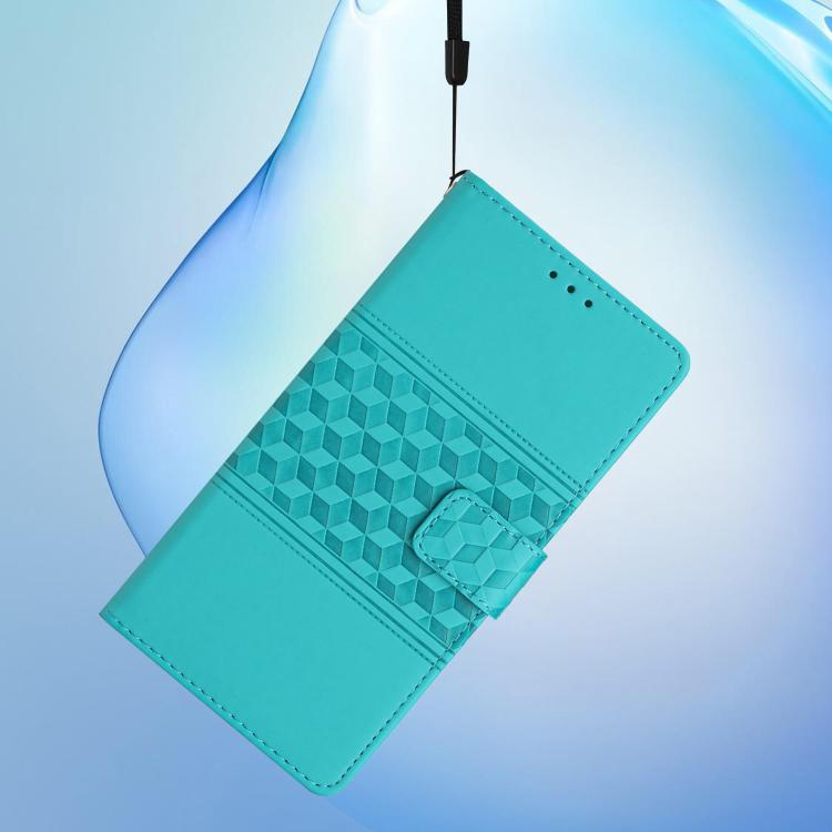 For iPhone 16e Diamond Embossed Skin Feel Leather Phone Case(Blue) - iPhone 16e Cases by PMC TechLife | Online Shopping South Africa | PMC TechLife | Buy Now Pay Later Mobicred