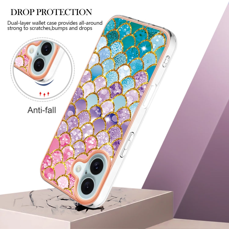 For iPhone 16 Electroplating Pattern IMD TPU Shockproof Case(Colorful Scales) - iPhone 16 Cases by PMC TechLife | Online Shopping South Africa | PMC TechLife | Buy Now Pay Later Mobicred