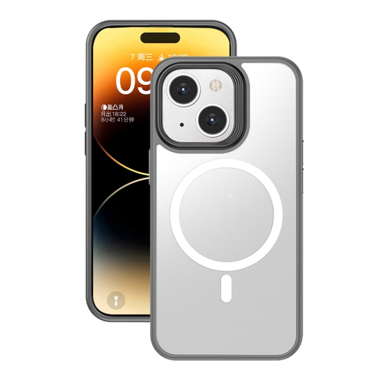 For iPhone 15 Magsafe Magnetic Frosted Skin Feel Phone Case(Grey) - iPhone 15 Cases by PMC TechLife | Online Shopping South Africa | PMC TechLife
