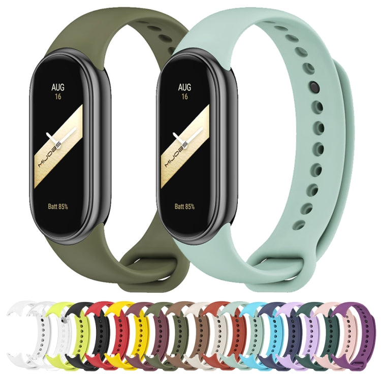 For Xiaomi Smart Band 10 / 9 / 8 Mijobs Solid Color Silicone Watch Band(Yellow) - free shipping - PMC TechLife - Order now!