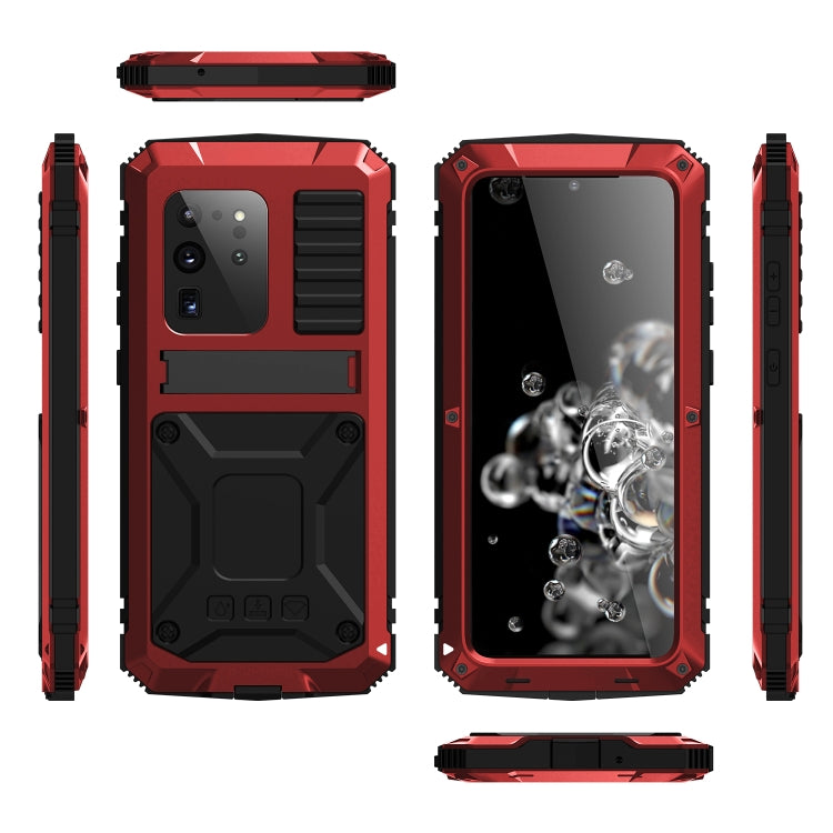 For Samsung Galaxy S20 Plus R-JUST Waterproof Shockproof Dustproof Metal + Silicone Protective Case(Red) - free shipping - PMC TechLife - Order now!