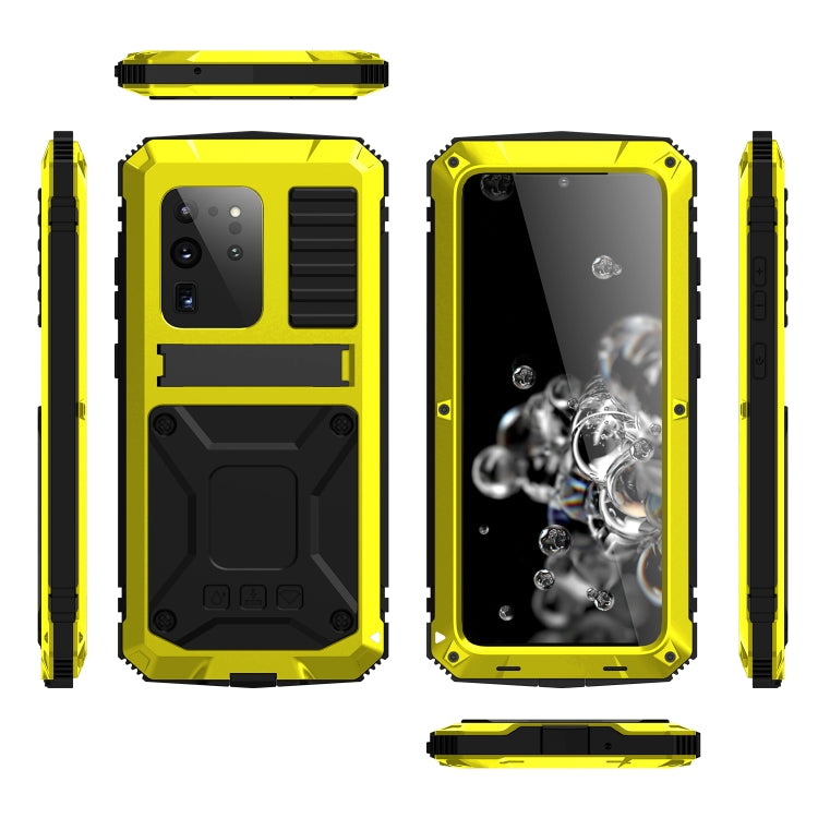 For Samsung Galaxy S20 Plus R-JUST Waterproof Shockproof Dustproof Metal + Silicone Protective Case(Yellow) - Galaxy Phone Cases by R-JUST | Online Shopping South Africa | PMC TechLife | Buy Now Pay Later Mobicred