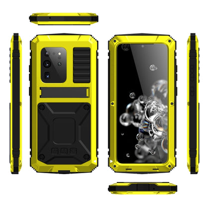 For Samsung Galaxy S20 Plus R-JUST Waterproof Shockproof Dustproof Metal + Silicone Protective Case(Yellow) - Galaxy Phone Cases by R-JUST | Online Shopping South Africa | PMC Jewellery