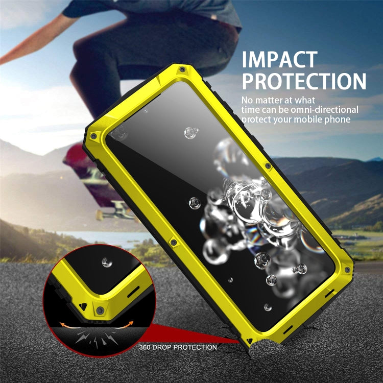 For Samsung Galaxy S20 Plus R-JUST Waterproof Shockproof Dustproof Metal + Silicone Protective Case(Yellow) - Galaxy Phone Cases by R-JUST | Online Shopping South Africa | PMC TechLife | Buy Now Pay Later Mobicred