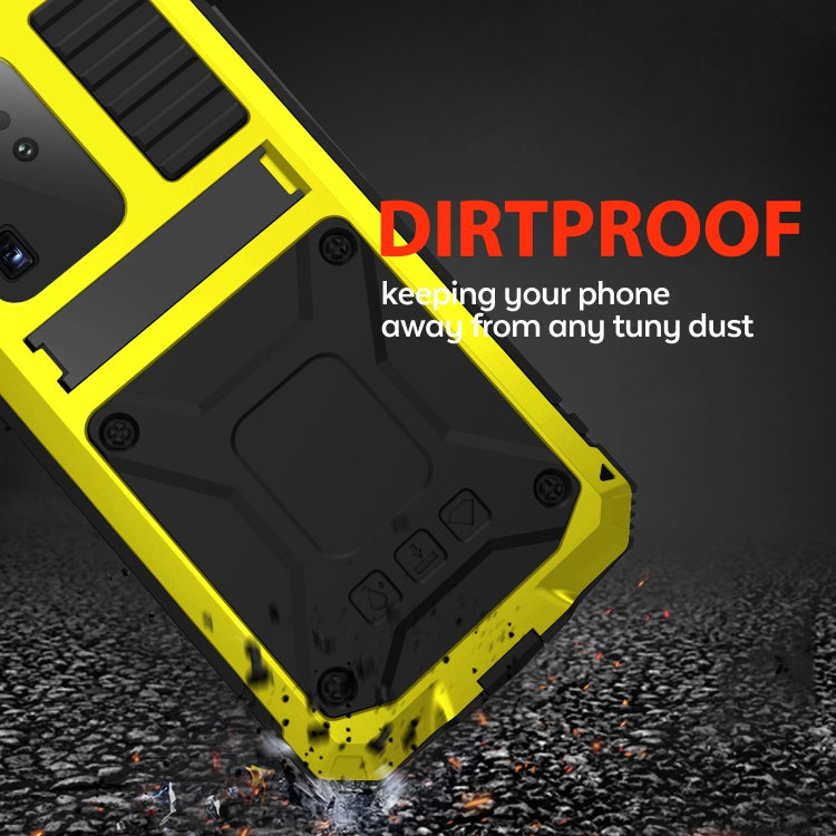 For Samsung Galaxy S20 Plus R-JUST Waterproof Shockproof Dustproof Metal + Silicone Protective Case(Yellow) - Galaxy Phone Cases by R-JUST | Online Shopping South Africa | PMC Jewellery