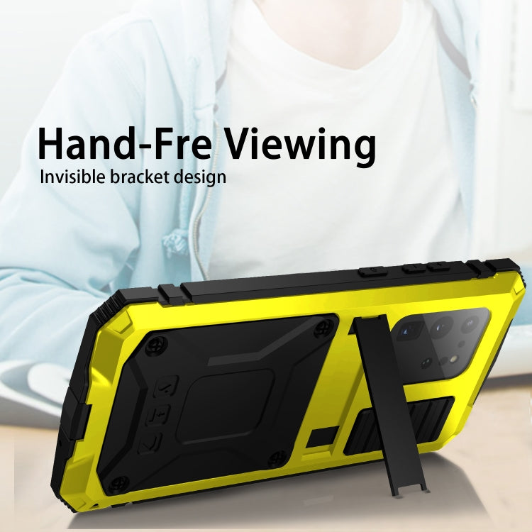 For Samsung Galaxy S20 Plus R-JUST Waterproof Shockproof Dustproof Metal + Silicone Protective Case(Yellow) - Galaxy Phone Cases by R-JUST | Online Shopping South Africa | PMC TechLife | Buy Now Pay Later Mobicred