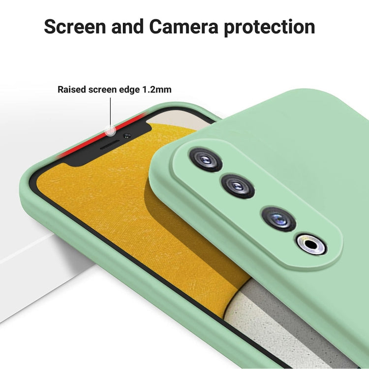 For Honor 90 Pro Pure Color Liquid Silicone Shockproof Phone Case(Green) - Honor Cases by PMC Jewellery | Online Shopping South Africa | PMC Jewellery | Buy Now Pay Later Mobicred