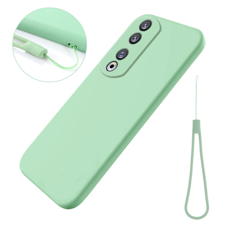 For Honor 90 Pro Pure Color Liquid Silicone Shockproof Phone Case(Green) - Honor Cases by PMC Jewellery | Online Shopping South Africa | PMC Jewellery | Buy Now Pay Later Mobicred