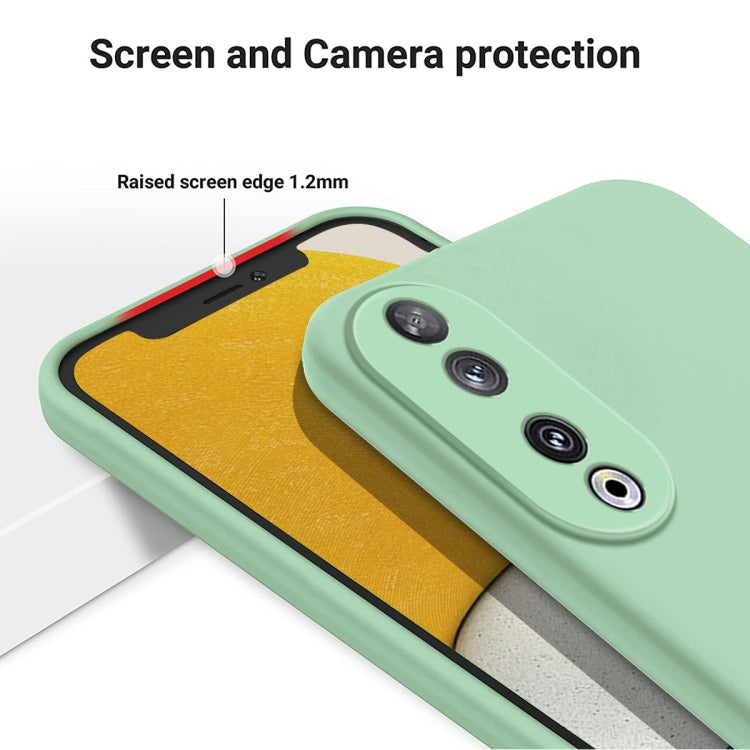 For Honor 90 Pure Color Liquid Silicone Shockproof Phone Case(Green) - Honor Cases by PMC TechLife | Online Shopping South Africa | PMC TechLife | Buy Now Pay Later Mobicred
