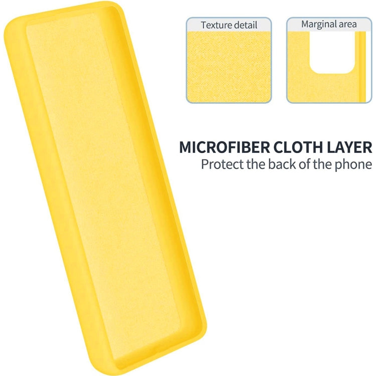 For Honor X6a Pure Color Liquid Silicone Shockproof Phone Case(Yellow) - Honor Cases by PMC TechLife | Online Shopping South Africa | PMC TechLife | Buy Now Pay Later Mobicred