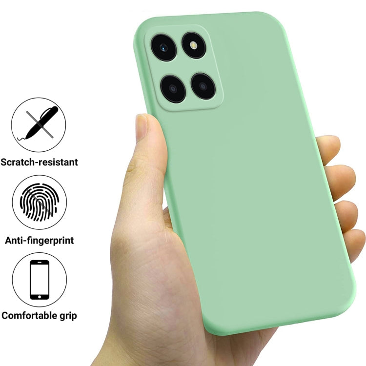 For Honor X6a Pure Color Liquid Silicone Shockproof Phone Case(Green) - Honor Cases by PMC TechLife | Online Shopping South Africa | PMC TechLife