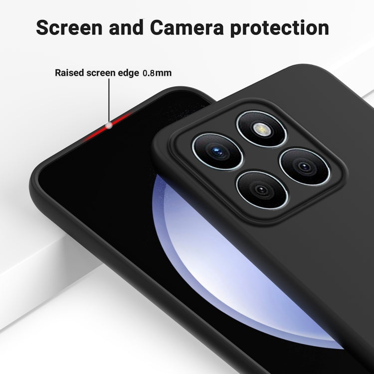 For Honor X8b Solid Color Liquid Silicone Dropproof Full Coverage Phone Case(Black) - Honor Cases by PMC TechLife | Online Shopping South Africa | PMC TechLife | Buy Now Pay Later Mobicred