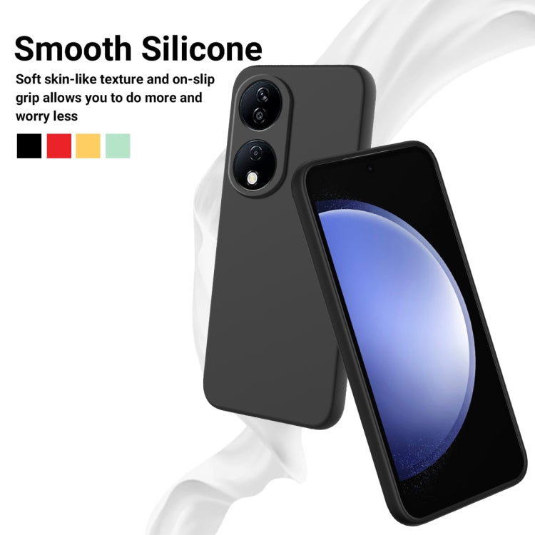 For Honor 90 Smart Pure Color Liquid Silicone Shockproof Phone Case(Black) - Honor Cases by PMC TechLife | Online Shopping South Africa | PMC TechLife | Buy Now Pay Later Mobicred