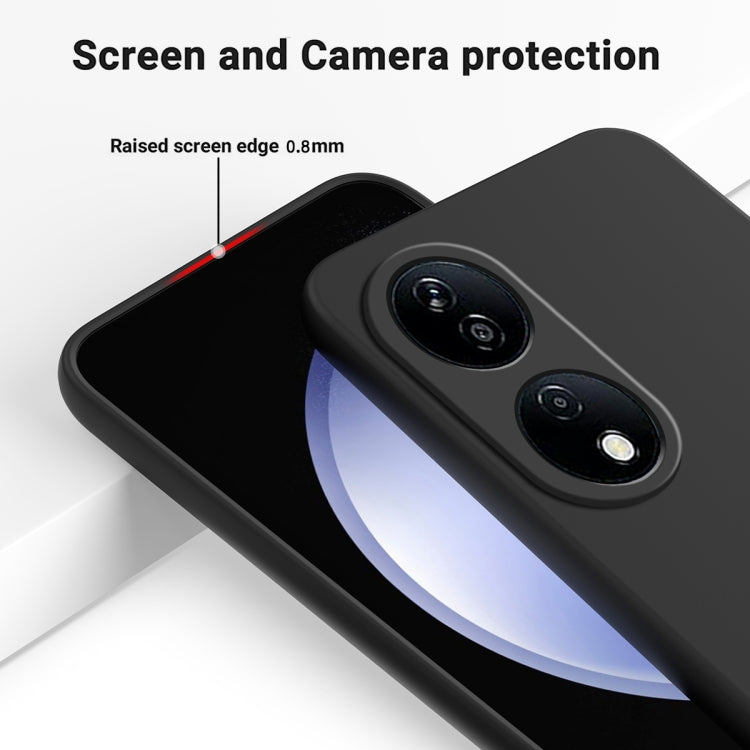 For Honor 90 Smart Pure Color Liquid Silicone Shockproof Phone Case(Black) - Honor Cases by PMC TechLife | Online Shopping South Africa | PMC TechLife | Buy Now Pay Later Mobicred