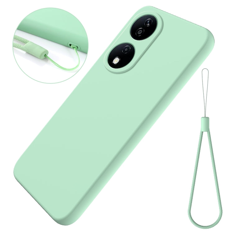 For Honor 90 Smart Pure Color Liquid Silicone Shockproof Phone Case(Green) - Honor Cases by PMC Jewellery | Online Shopping South Africa | PMC Jewellery | Buy Now Pay Later Mobicred