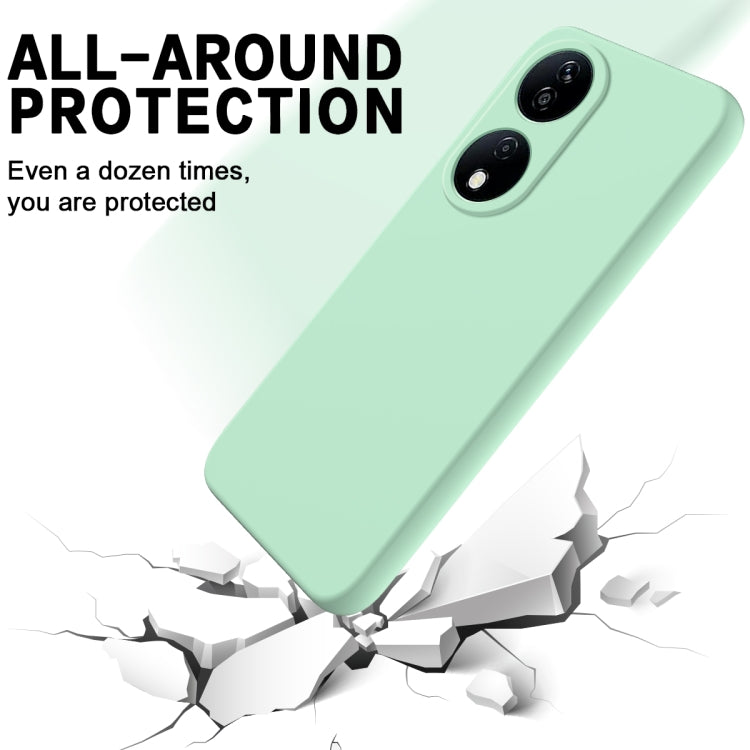 For Honor 90 Smart Pure Color Liquid Silicone Shockproof Phone Case(Green) - Honor Cases by PMC TechLife | Online Shopping South Africa | PMC TechLife | Buy Now Pay Later Mobicred