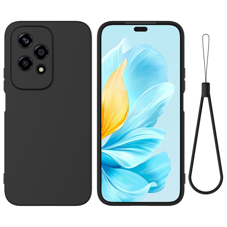 For Honor 200 Lite Global Solid Color Liquid Silicone Dropproof Full Coverage Phone Case(Black) - free shipping - PMC TechLife - Order now!