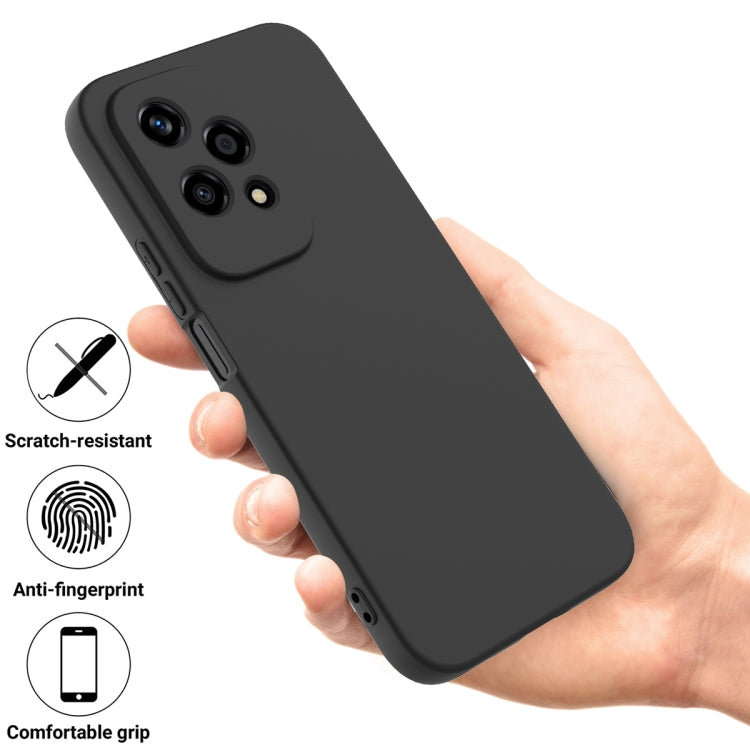 For Honor 200 Lite Global Solid Color Liquid Silicone Dropproof Full Coverage Phone Case(Black) - free shipping - PMC TechLife - Order now!