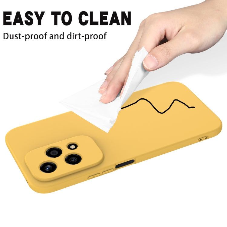 For Honor 200 Lite Global Solid Color Liquid Silicone Dropproof Full Coverage Phone Case(Yellow) - free shipping - PMC TechLife - Order now!