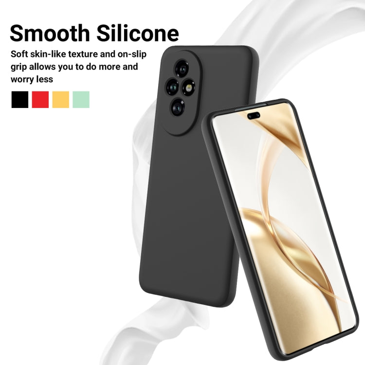 For Honor 200 Pro Solid Color Liquid Silicone Dropproof Full Coverage Phone Case(Black) - free shipping - PMC TechLife - Order now!