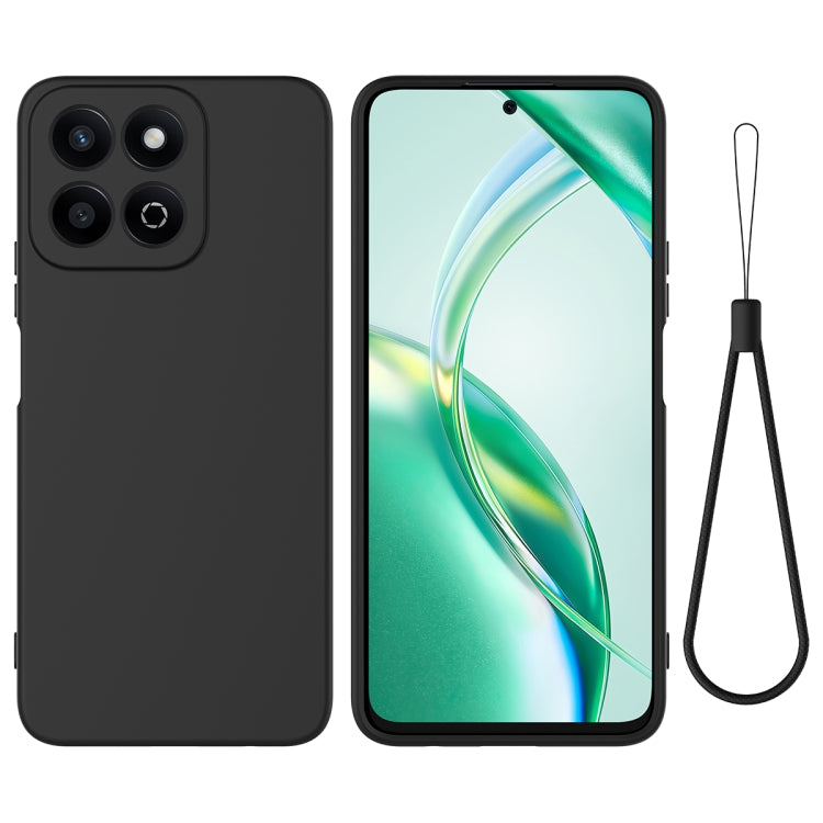 For Honor 200 Smart Solid Color Liquid Silicone Dropproof Full Coverage Phone Case(Black) - free shipping - PMC TechLife - Order now!