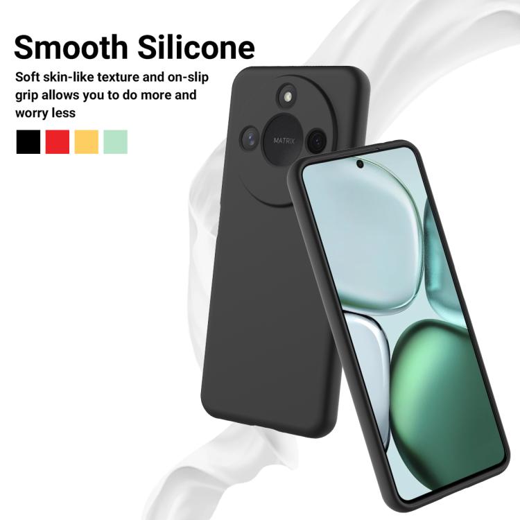 For Honor X9c Smart / X60 Solid Color Liquid Silicone Dropproof Full Coverage Phone Case(Black) - free shipping - PMC TechLife - Order now!