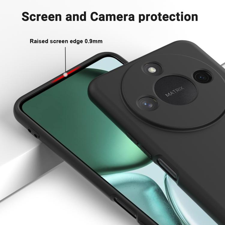 For Honor X9c Smart / X60 Solid Color Liquid Silicone Dropproof Full Coverage Phone Case(Black) - free shipping - PMC TechLife - Order now!