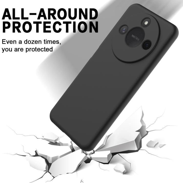 For Honor X9c Smart / X60 Solid Color Liquid Silicone Dropproof Full Coverage Phone Case(Black) - free shipping - PMC TechLife - Order now!