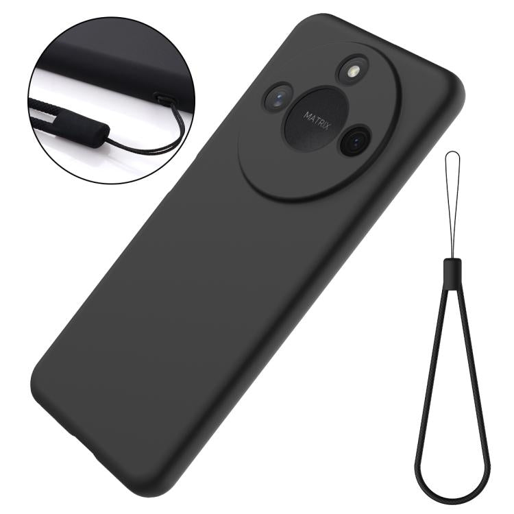 For Honor X9c Smart / X60 Solid Color Liquid Silicone Dropproof Full Coverage Phone Case(Black) - free shipping - PMC TechLife - Order now!