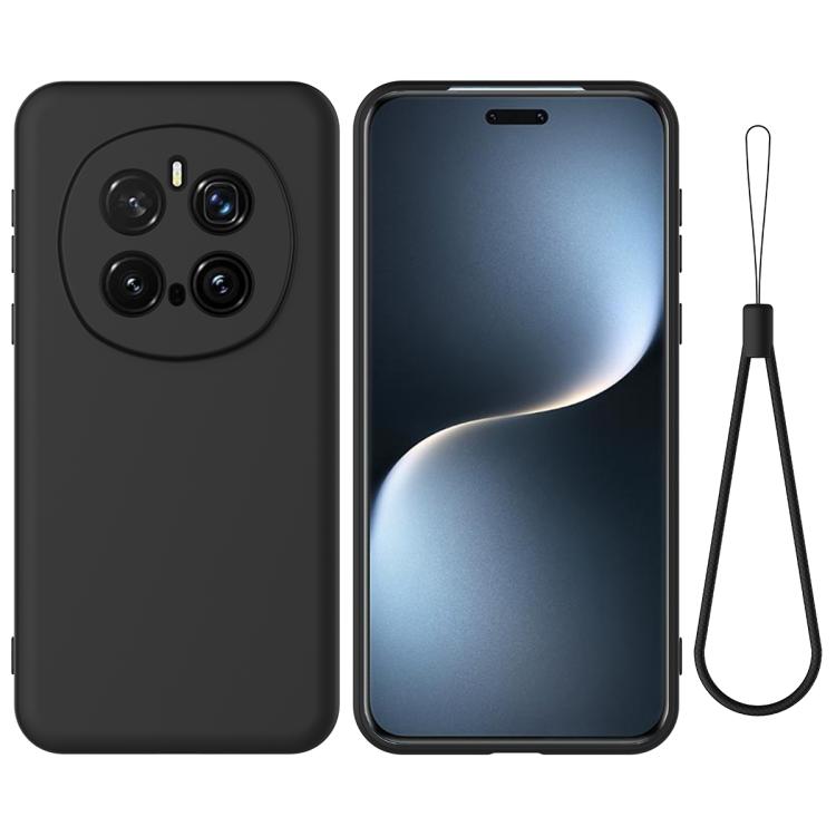 For Honor Magic7 Pro Solid Color Liquid Silicone Dropproof Full Coverage Phone Case(Black) - free shipping - PMC TechLife - Order now!