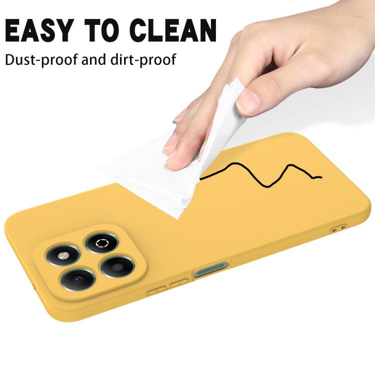 For Honor X6c 4G Solid Color Liquid Silicone Dropproof Full Coverage Phone Case(Yellow) - free shipping - PMC TechLife - Order now!