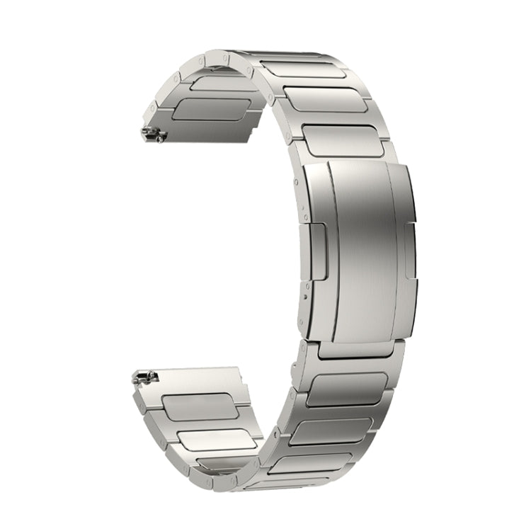 22mm Three Strains Uplift Turtle Buckle Titanium Metal Watch Band(Titanium Gray) - Watch Bands by PMC Jewellery | Online Shopping South Africa | PMC Jewellery