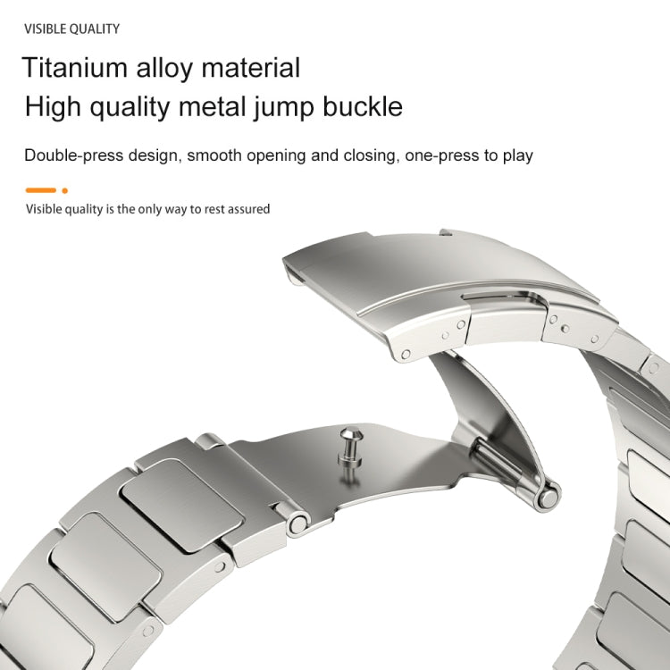 22mm Three Strains Uplift Turtle Buckle Titanium Metal Watch Band(Silver) - Watch Bands by PMC Jewellery | Online Shopping South Africa | PMC Jewellery