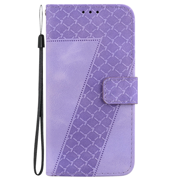 For Google Pixel 9 Pro 7-shaped Embossed Leather Phone Case(Purple) - Google Cases by PMC Jewellery | Online Shopping South Africa | PMC Jewellery | Buy Now Pay Later Mobicred