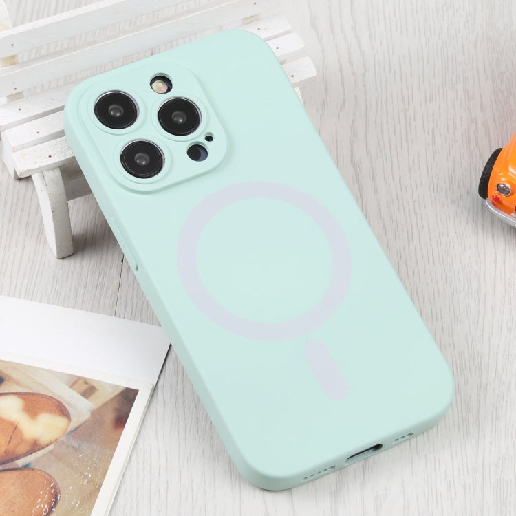 For iPhone 16 Pro Liquid Silicone Magsafe Phone Case(Light Cyan) - iPhone 16 Pro Cases by PMC Jewellery | Online Shopping South Africa | PMC Jewellery | Buy Now Pay Later Mobicred