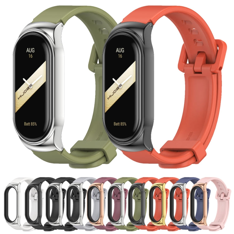 For Xiaomi Mi Band 8 Mijobs CS Case Silicone Watch Band(Orange Gold) - free shipping - PMc TechLife - Order now!