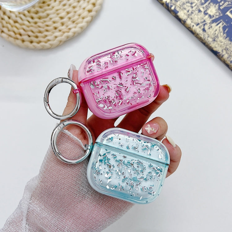 For AirPods 3 Silver Foil Epoxy Bluetooth Earphone Protective Case(Red) - For AirPods 3 by PMC Jewellery | Online Shopping South Africa | PMC Jewellery | Buy Now Pay Later Mobicred
