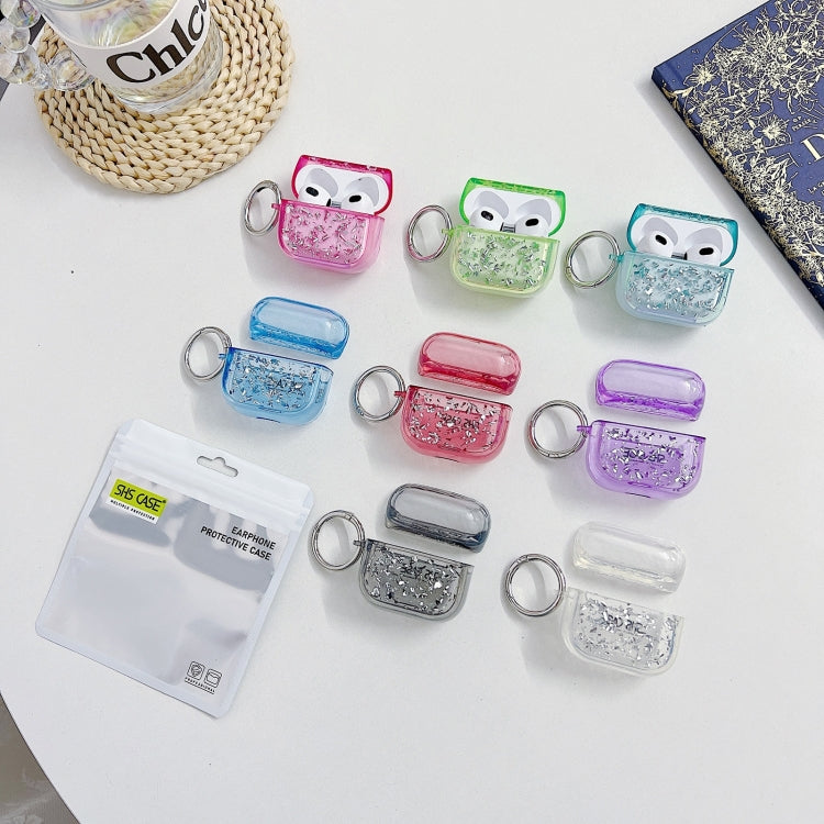 For AirPods Pro Silver Foil Epoxy Bluetooth Earphone Protective Case(Green) - For AirPods Pro by PMC Jewellery | Online Shopping South Africa | PMC Jewellery | Buy Now Pay Later Mobicred